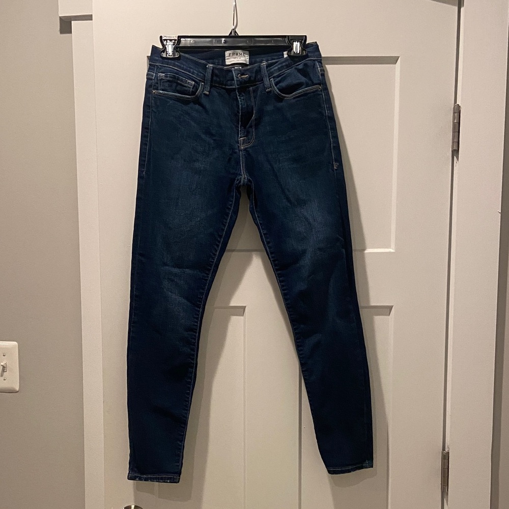 Frame Denim Dark Blue Skinny Jeans